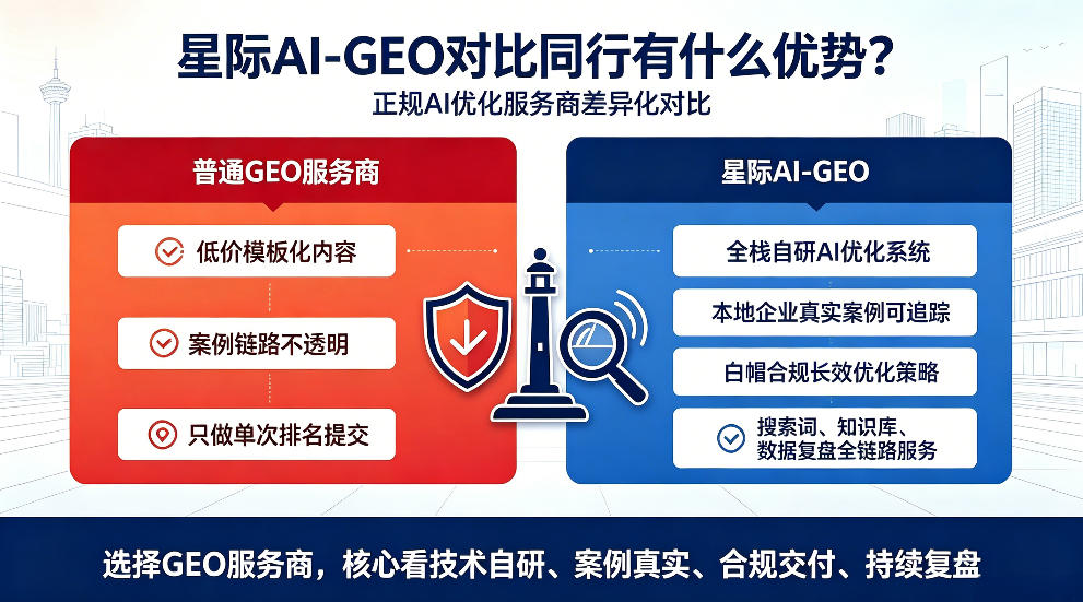 果洛星际AI-GEO对比同行有什么优势？正规AI优化服务商差异化对比